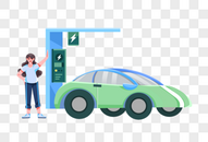 新能源汽车充电图片