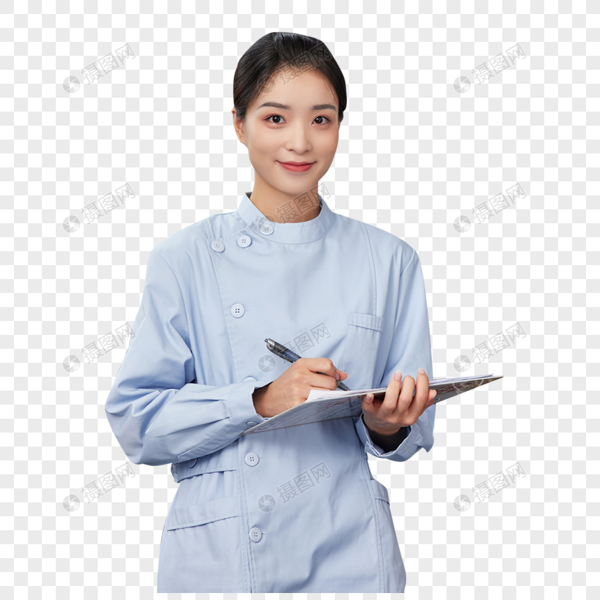 青年女性宠物诊所护士形象图片