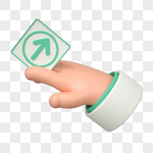 卡通C4D立体3D抗疫疫情绿码行程码手势黏土手指高清图片