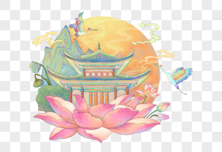 国潮风立夏图片