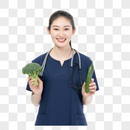 营养学家拿蔬菜饮食健康贴士图片