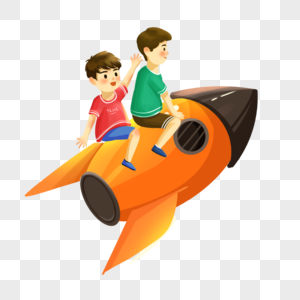 坐火箭的孩子高清图片