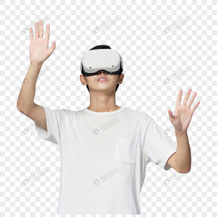 年轻男性体验vr眼镜图片