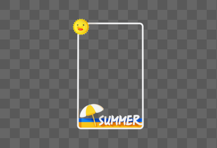 创意C4D夏天summer边框3D立体模型图片