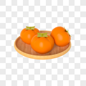 c4d立体秋季水果柿子图片