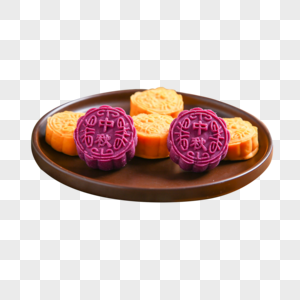 中秋紫薯月饼图片