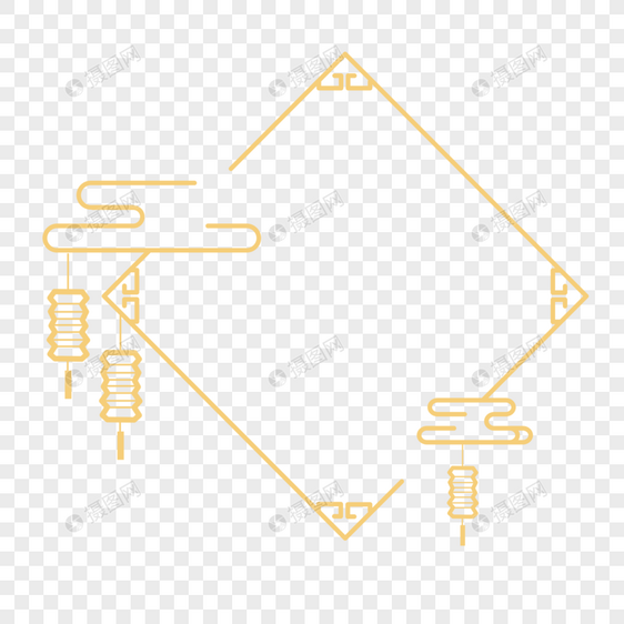 金色国风边框图片