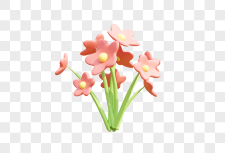 3D立体花朵模型图片
