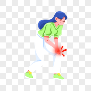膝盖疼的女人图片