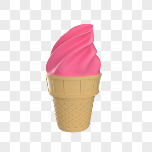 C4D冰淇淋模型图片