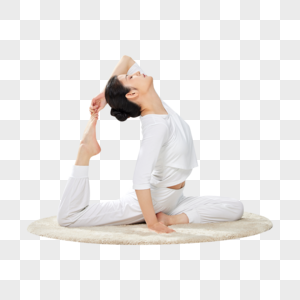 女性瑜伽锻炼动作的背影图片