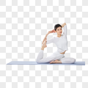 青年女性瑜伽锻炼图片