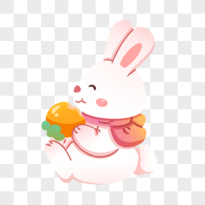 吃柿子的兔子图片