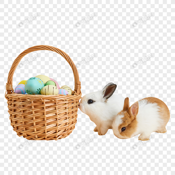 复活节彩蛋小兔子图片