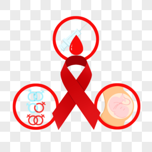 艾滋日宣传预防卡通元素图片