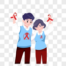 艾滋病人红丝带图片