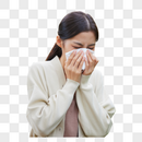 女性鼻炎过敏打喷嚏图片