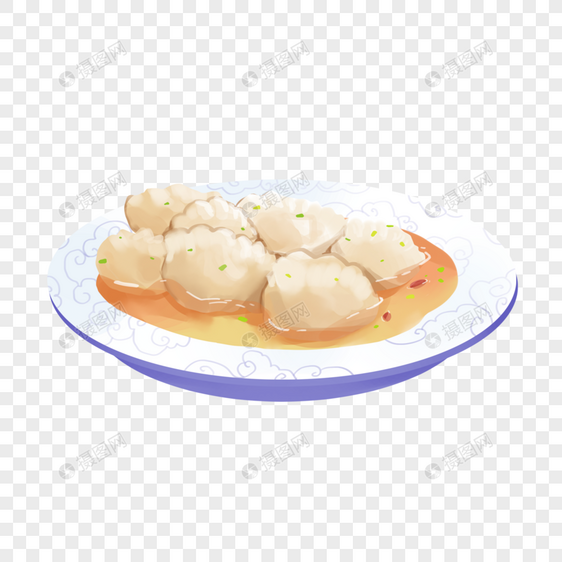 一盘饺子图片