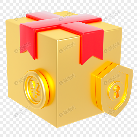 黄金金属金融财务箱子金币元素图片