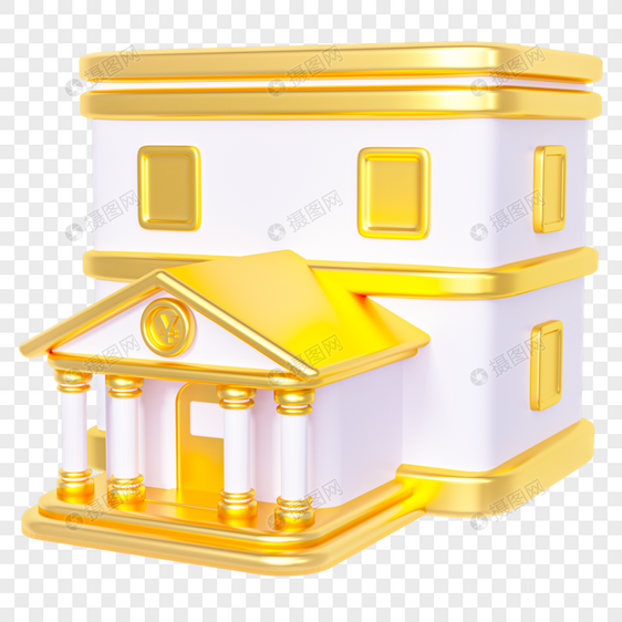 黄金金融财务银行金币元素图片