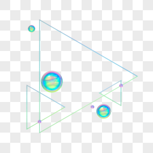 3DC4D立体酸性装饰模型边框三角球图片