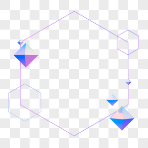 3DC4D立体酸性装饰模型边框多边形图片