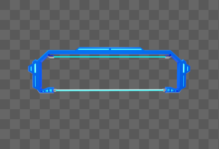 创意C4D蓝色科技风3D立体边框高清图片