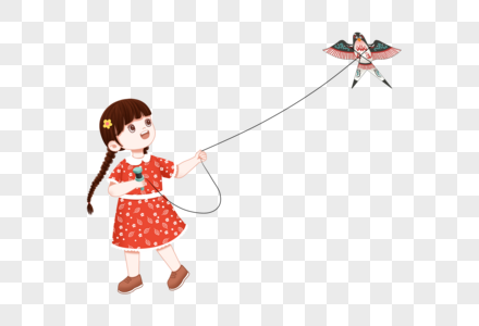 放风筝的女孩图片