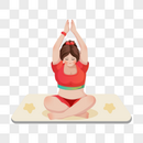 练瑜伽的胖女孩图片