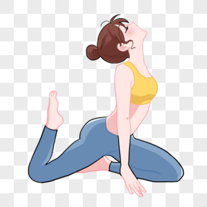 健身的女孩练瑜伽高清图片