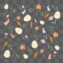 清新复活节底纹背景小兔子彩蛋胡萝卜图片