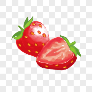 手绘草莓水果图片