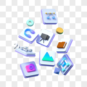 3D立体漂浮图标APP程序icon图片