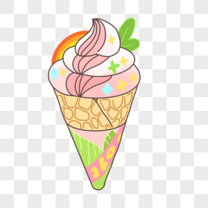夏日冷饮圣代冰淇淋高清图片