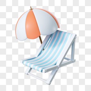 夏日沙滩座椅图标图片