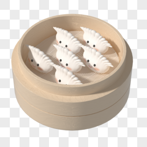 3D拟人饺子图片