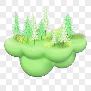 3D立春小森林图片