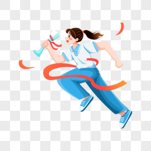 奔跑的女孩高考倒计时高清图片