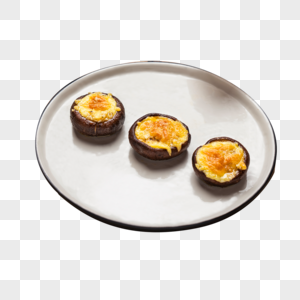 芝士焗香菇美食烤香菇高清图片