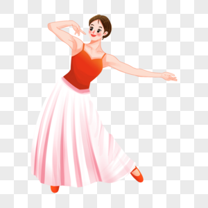 跳舞的女孩舞蹈健身素材高清图片