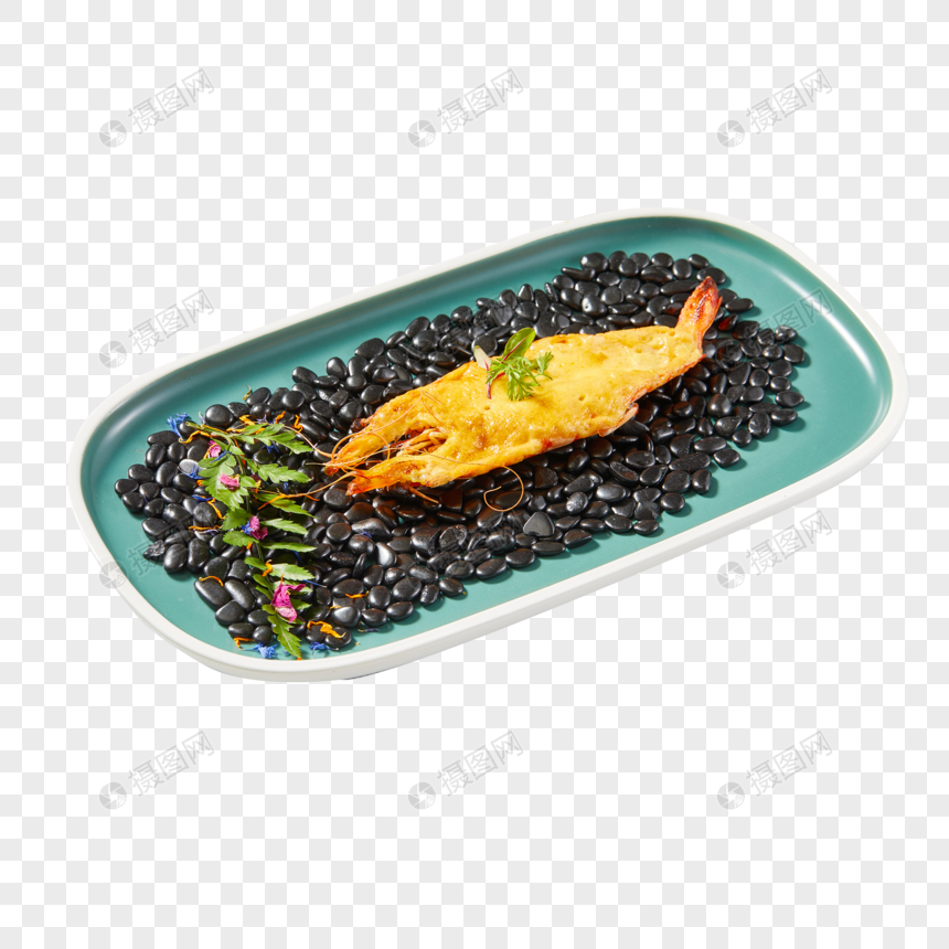海胆酱焗大对虾图片