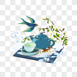 谷雨茶燕子茶壶图片