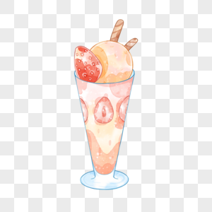 夏季草莓冰淇淋球图片
