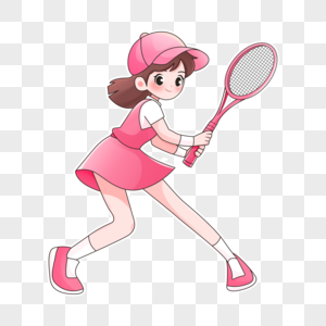 打网球的女孩高清图片