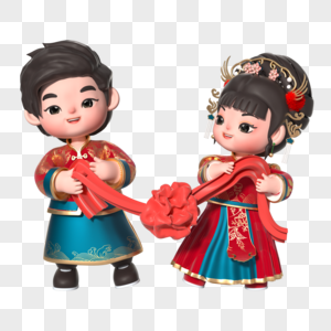 中式婚礼新郎新娘图片