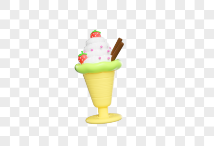 3d气球冰淇淋杯图片