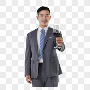 聚会上男性敬酒交谈图片