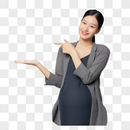 白领孕妇女性展示手势图片