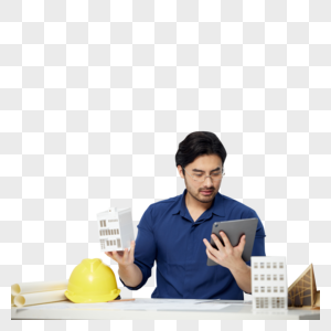 建筑工程师使用平板电脑图片