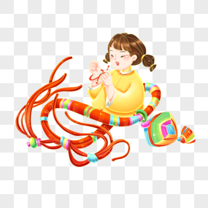 卡通端午节传统节日习俗儿童五色线端午手链图片